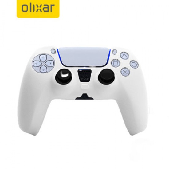 Olixar PS5 Controller Soft Silicone Case - White