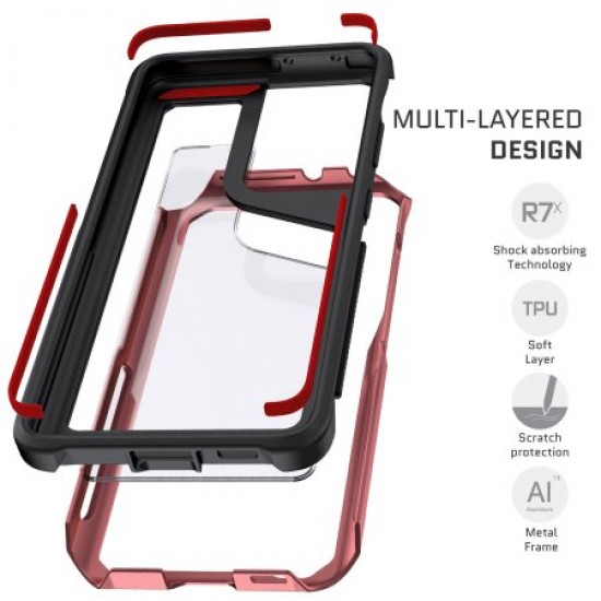 Ghostek Atomic Slim 3 Samsung Galaxy S21 Ultra Case - Pink Aluminium