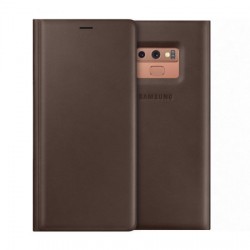 Official Samsung Galaxy Note 9 Leather Wallet Cover Case - Brown