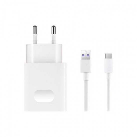 Official Huawei SuperCharge 40W USB-C EU Mains Charger & Cable - White