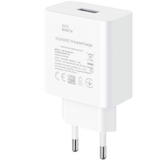 Official Huawei SuperCharge 40W USB-C EU Mains Charger & Cable - White