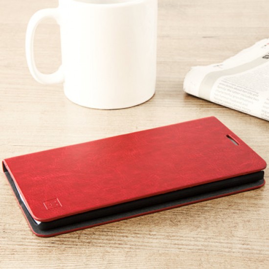 Olixar Leather-Style LG V10 Wallet Stand Case - Red