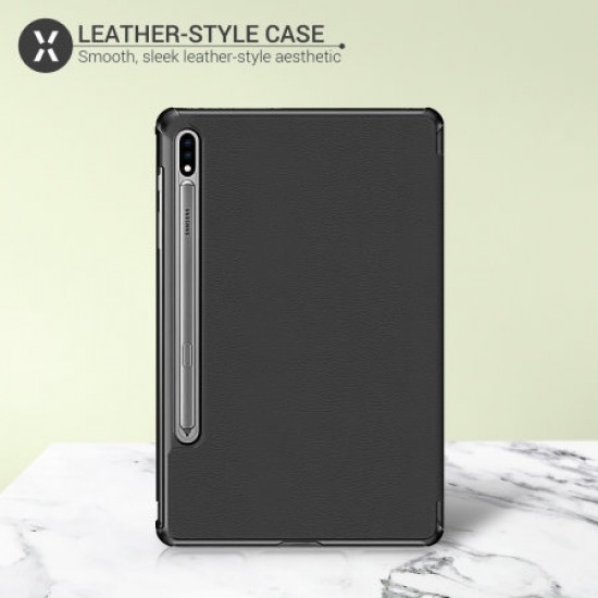 Olixar Leather-Style Samsung Galaxy Tab S7 Case - Black