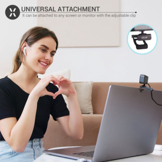 Olixar HD 720p Universal USB Webcam With Microphone - Black