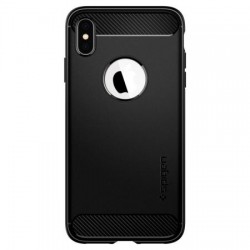 Spigen Rugged Armor iPhone XS Max Tough Carbon Case - Matte Black