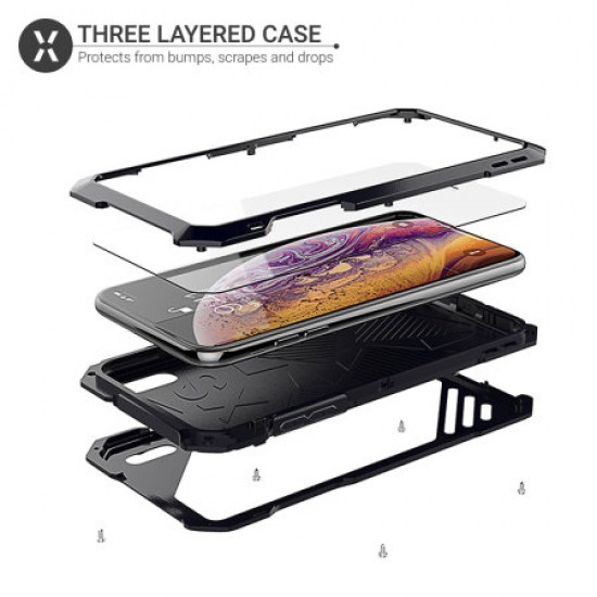Olixar Titan Clip Armour Protective iPhone XS Max Case - Gunmetal