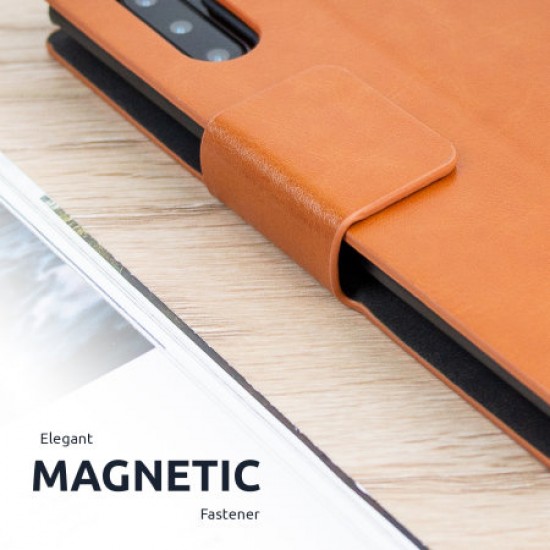 Olixar Leather-Style OnePlus 9 Wallet Stand Case - Brown