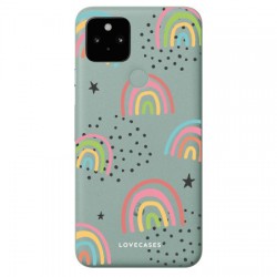 LoveCases Google Pixel 5 Gel Case - Abstract Rainbow