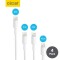Olixar Multi-length Lightning Charge & Sync Cables - 4 Pack - Black