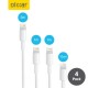 Olixar Multi-length Lightning Charge & Sync Cables - 4 Pack - Black