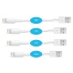 Olixar Multi-length Lightning Charge & Sync Cables - 4 Pack - Black