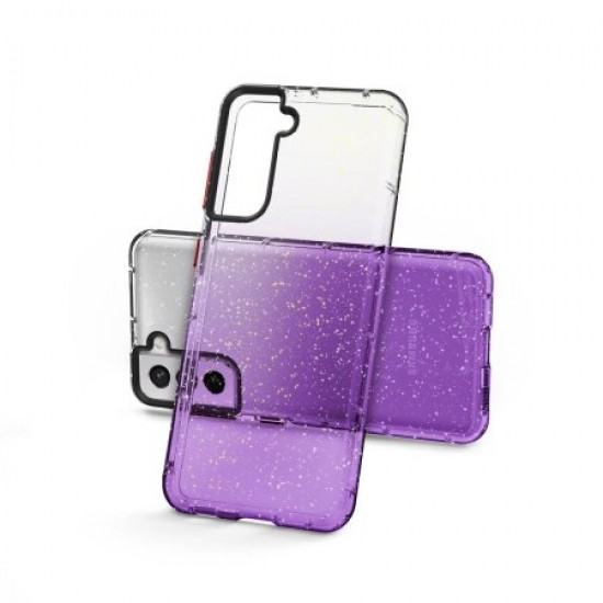 Zizo Surge Series Samsung Galaxy S21 Slim Case - Purple Glitter