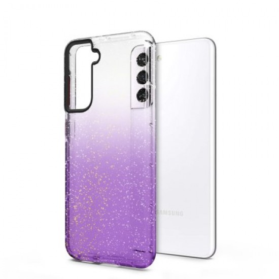 Zizo Surge Series Samsung Galaxy S21 Slim Case - Purple Glitter