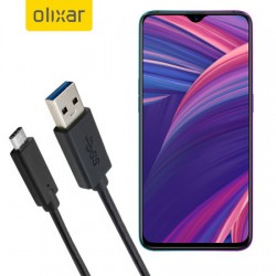 Olixar USB-C Oppo RX17 Pro Charging Cable - Black 1m