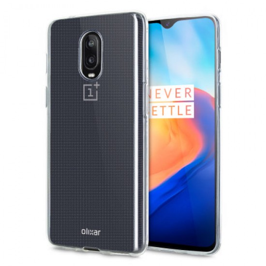 Olixar FlexiShield OnePlus 6T Gel Case - 100% Clear