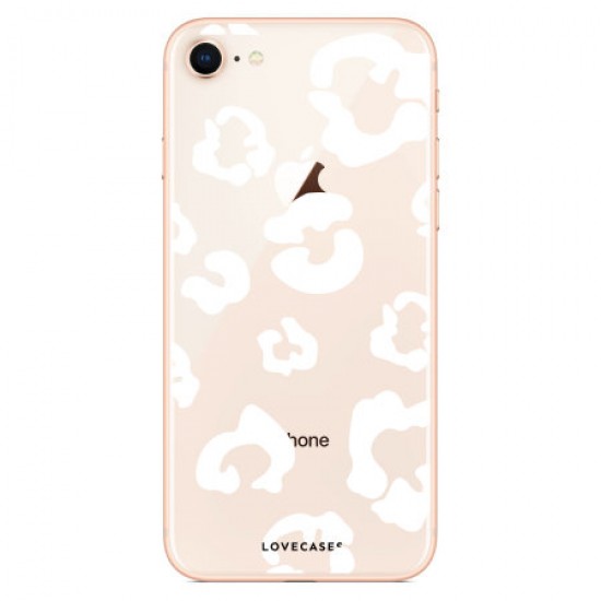 LoveCases iPhone 8 Plus Leopard Print Case - Clear White LoveCases iPhone 8 Plus Leopard Print Case - Clear White