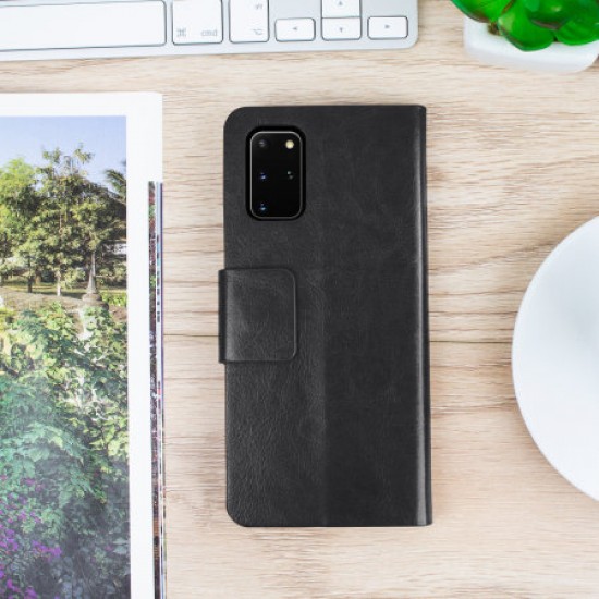 Olixar Leather-Style Samsung Galaxy S20 Plus Wallet Stand Case - Black