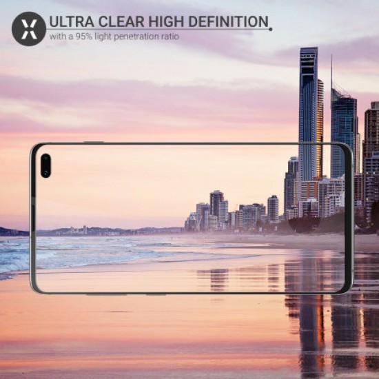 Olixar Galaxy S10 Plus Case Compatible Glass Screen Protector - Black