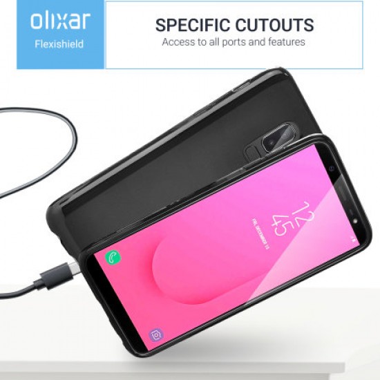 Olixar FlexiShield Samsung Galaxy J8 2018 Gel Case - Solid Black