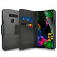 Olixar Leather-Style LG G8 Wallet Stand Case - Black