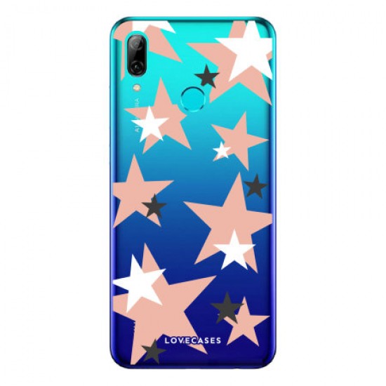 LoveCases Huawei P Smart 2019 Pink Star Clear Phone Case LoveCases Huawei P Smart 2019 Pink Star Clear Phone Case