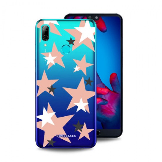 LoveCases Huawei P Smart 2019 Pink Star Clear Phone Case LoveCases Huawei P Smart 2019 Pink Star Clear Phone Case