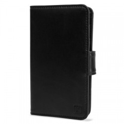 Olixar Samsung Galaxy J1 2015 Genuine Leather Wallet Case - Black