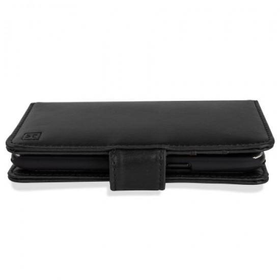 Olixar Samsung Galaxy J1 2015 Genuine Leather Wallet Case - Black