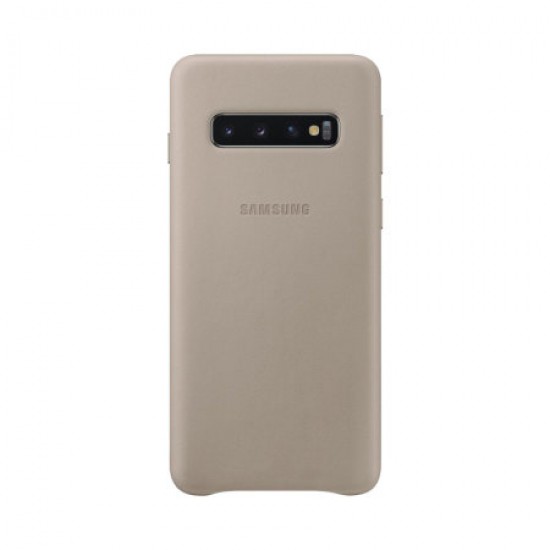 Official Samsung Galaxy S10 Leather Cover Case - Grey