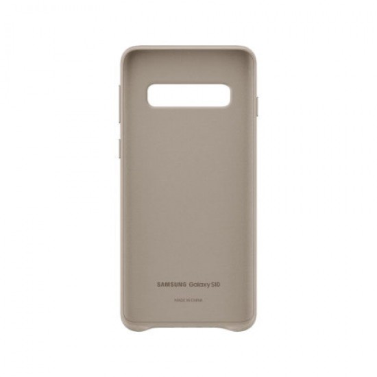 Official Samsung Galaxy S10 Leather Cover Case - Grey