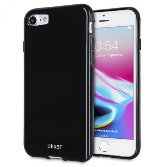 Olixar FlexiShield iPhone 8 Gel Case - Jet Black Olixar FlexiShield iPhone 8 Gel Case - Jet Black