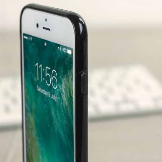 Olixar FlexiShield iPhone 8 Gel Case - Jet Black Olixar FlexiShield iPhone 8 Gel Case - Jet Black