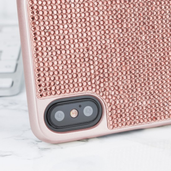 iPhone X Case - Rose Gold - LoveCases Luxury Crystal