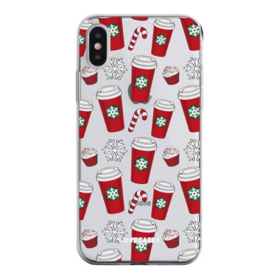 LoveCases iPhone XS Gel Case - Christmas Red Cups LoveCases iPhone XS Gel Case - Christmas Red Cups