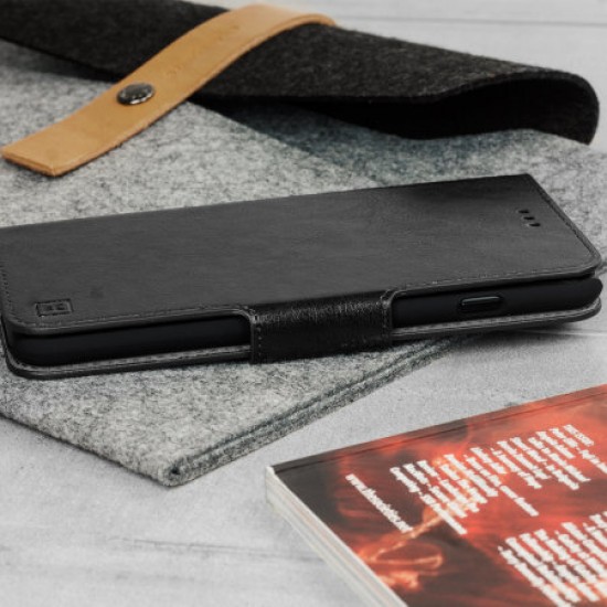 Olixar Leather-Style Samsung Galaxy M10 Wallet Stand Case - Black