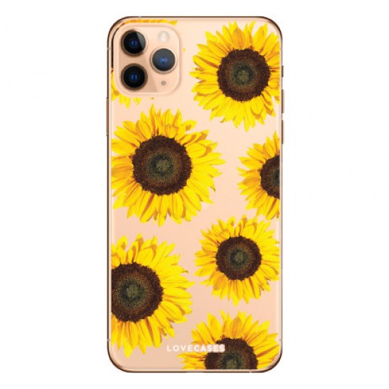 LoveCases iPhone 11 Pro Max Sunflower Phone Case - Clear White LoveCases iPhone 11 Pro Max Sunflower Phone Case - Clear White