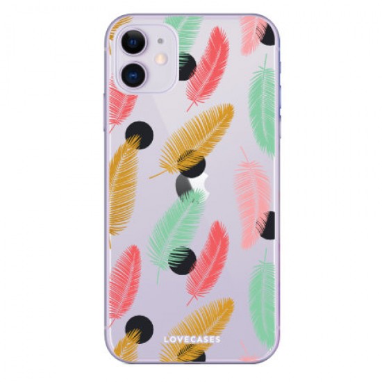 LoveCases iPhone 11 Polka Leaf Phone Case - Clear Multi LoveCases iPhone 11 Polka Leaf Phone Case - Clear Multi