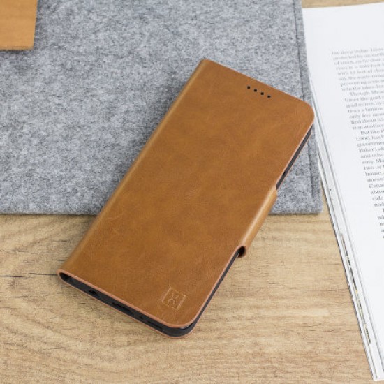 Olixar Leather-Style OnePlus 7T Pro Wallet Stand Case - Brown