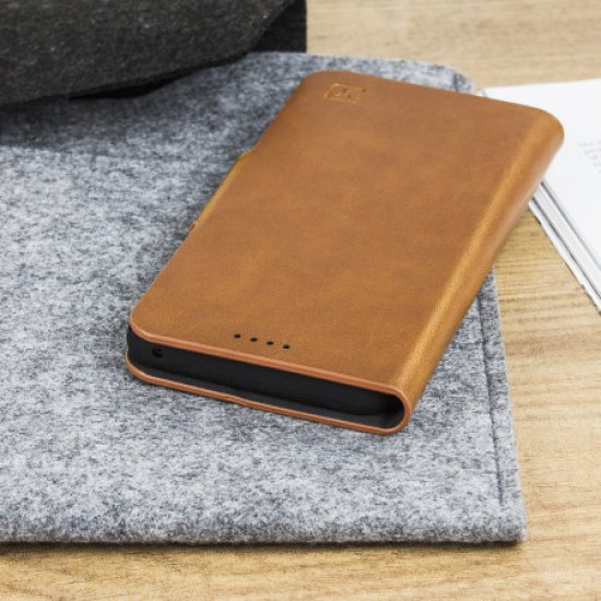 Olixar Leather-Style OnePlus 7T Pro Wallet Stand Case - Brown