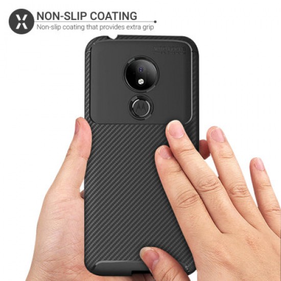 Olixar Carbon Fibre Moto G7 Power Case - Black