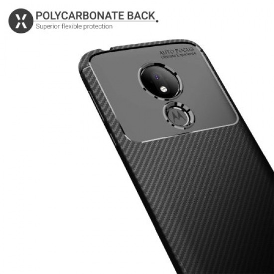 Olixar Carbon Fibre Moto G7 Power Case - Black