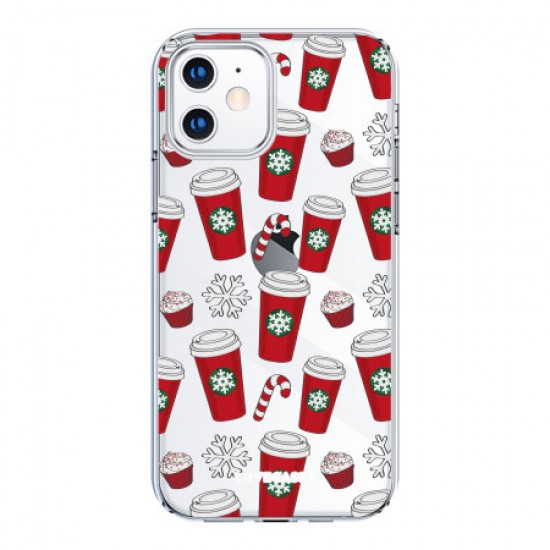 LoveCases iPhone 12 Gel Case - Christmas Red Cups LoveCases iPhone 12 Gel Case - Christmas Red Cups