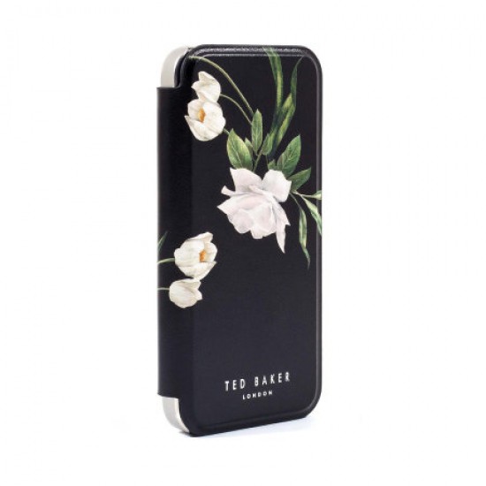 Ted Baker Elderflower iPhone 12 mini Folio Case - Black/Silver