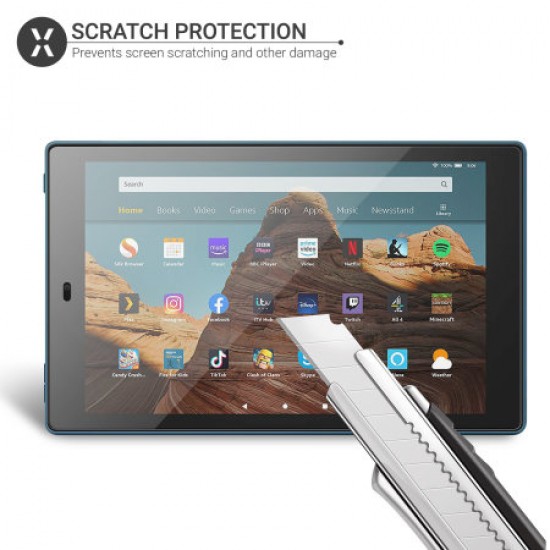 Olixar Amazon Fire HD 10 2019 Film Screen Protector 2-in-1 Pack