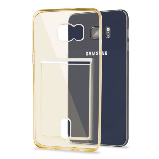 Olixar FlexiShield Slot Samsung Galaxy S6 Edge Plus Gel Case - Gold