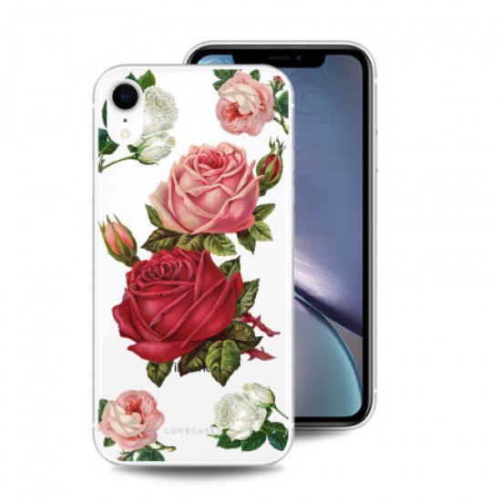 LoveCases iPhone XR Roses Clear Phone Case LoveCases iPhone XR Roses Clear Phone Case