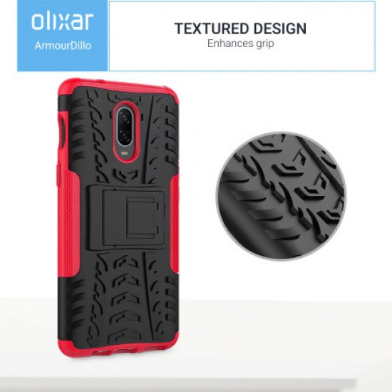 Olixar ArmourDillo OnePlus 6T Protective Case - Red