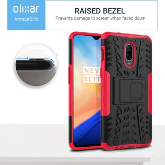 Olixar ArmourDillo OnePlus 6T Protective Case - Red