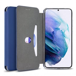 Olixar Soft Silicone Samsung Galaxy S21 Wallet Case - Navy Blue