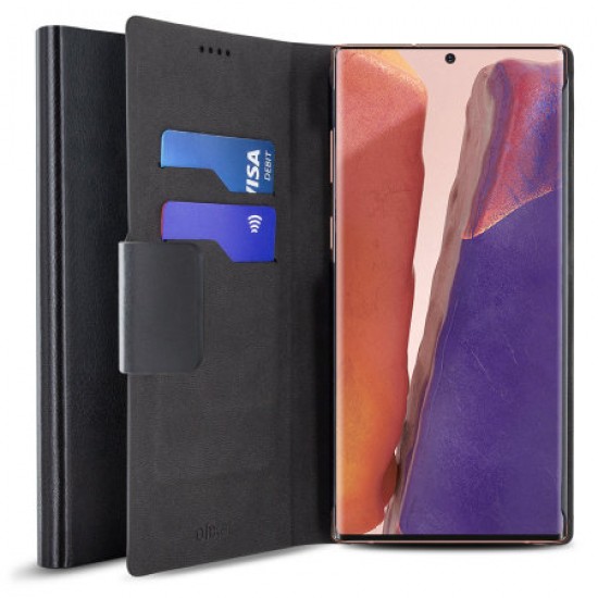 Olixar Leather-Style Samsung Galaxy Note 20 Wallet Stand Case - Black